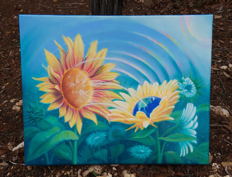 Stellar Nursery, 18"x24" acrylic on canvas, 2024