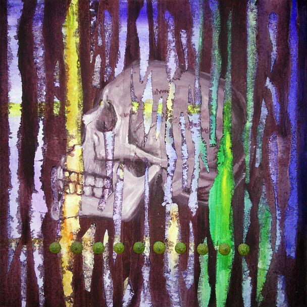 for the Dallas based ArtCon, mixed media on wood panel, 2014