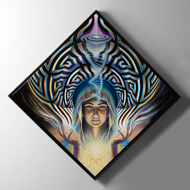 You Are the Mystery School, acrylic and oil on canvas, 2022