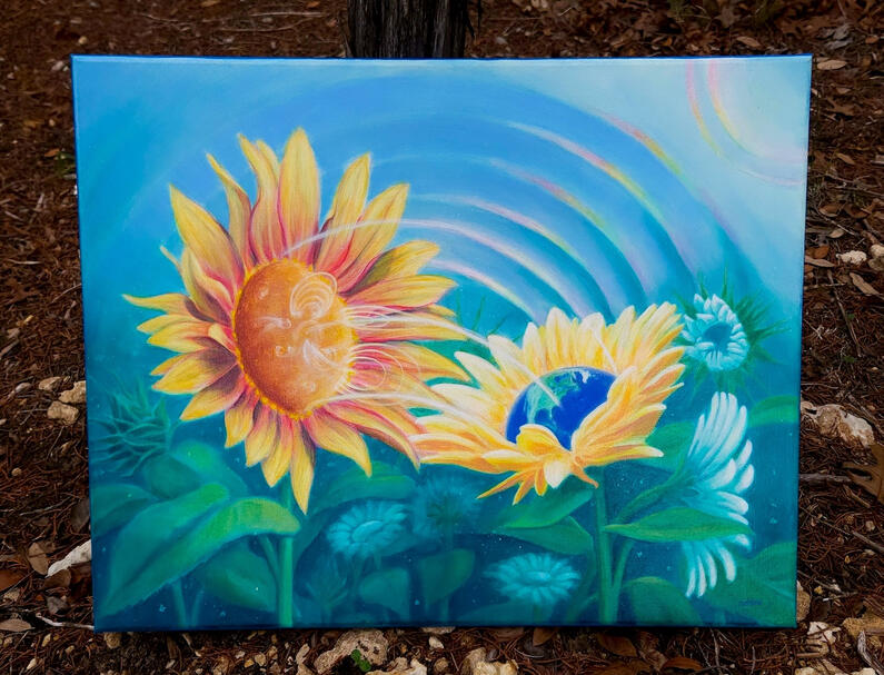 Stellar Nursery, 18"x24" acrylic on canvas ~ 2024