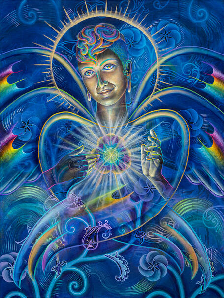 Seraphibonacci, acrylic on canvas, 2020