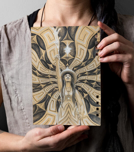 That's the Spirit!, pencil and charcoal on toned paper, 2023