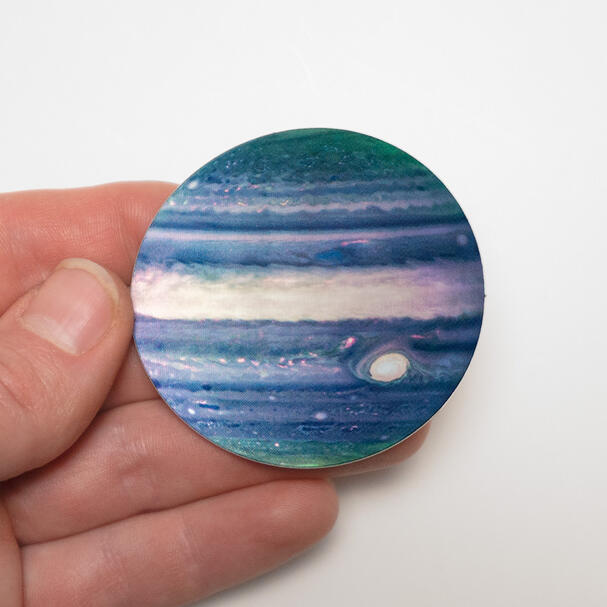 infrared Jupiter on matte iridescent backing, 2024