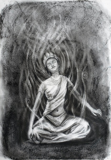 parvati, charcoal on heavy paper, 2017