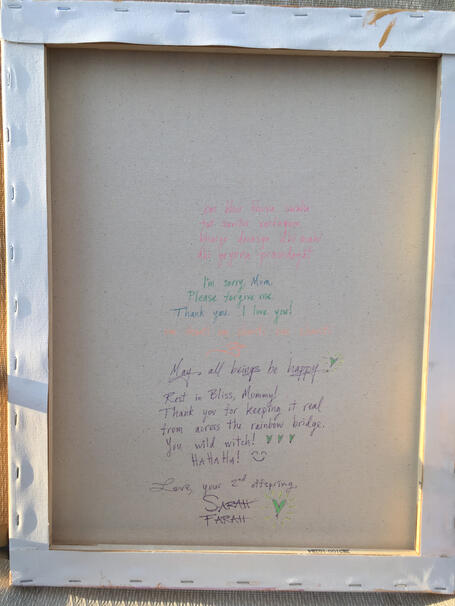 backside of mom's temple burn portrait