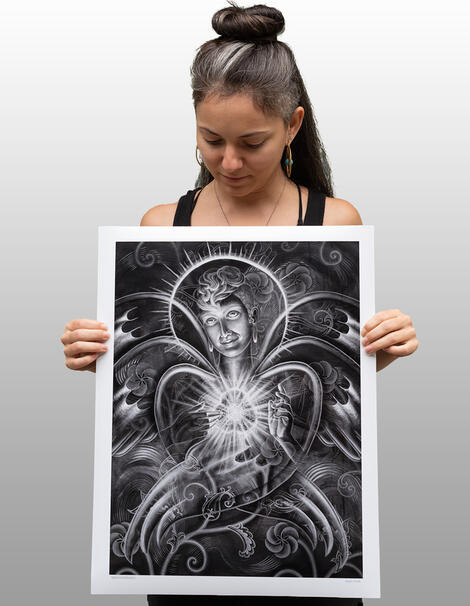 Seraphibonacci - noir print
